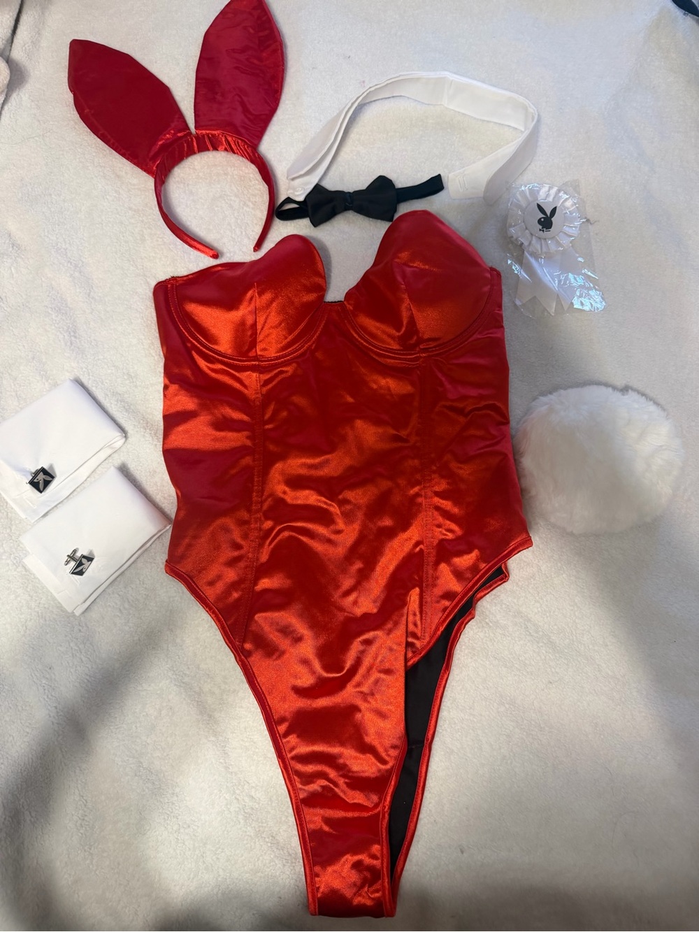 PLAYBOY Red Bunny Costume with Accessories